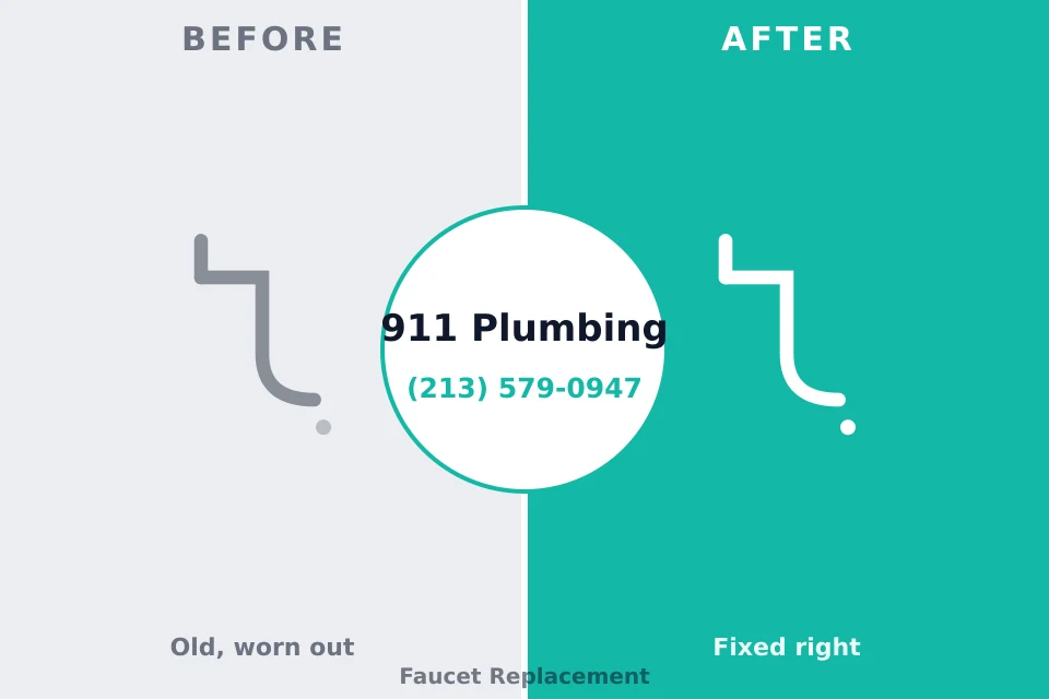 Before and after: plumbing repair Valley Green, PA